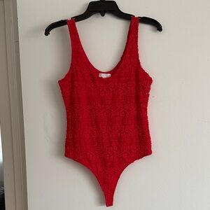 Red Lace bodysuit